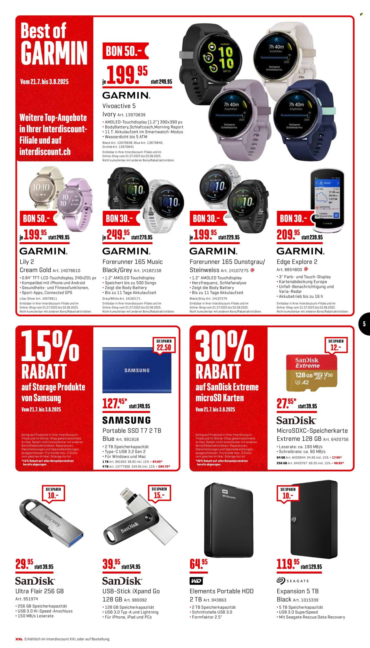 Volantino Interdiscount - 21.7.2025 - 3.8.2025. Pagina 5. Pagina 5