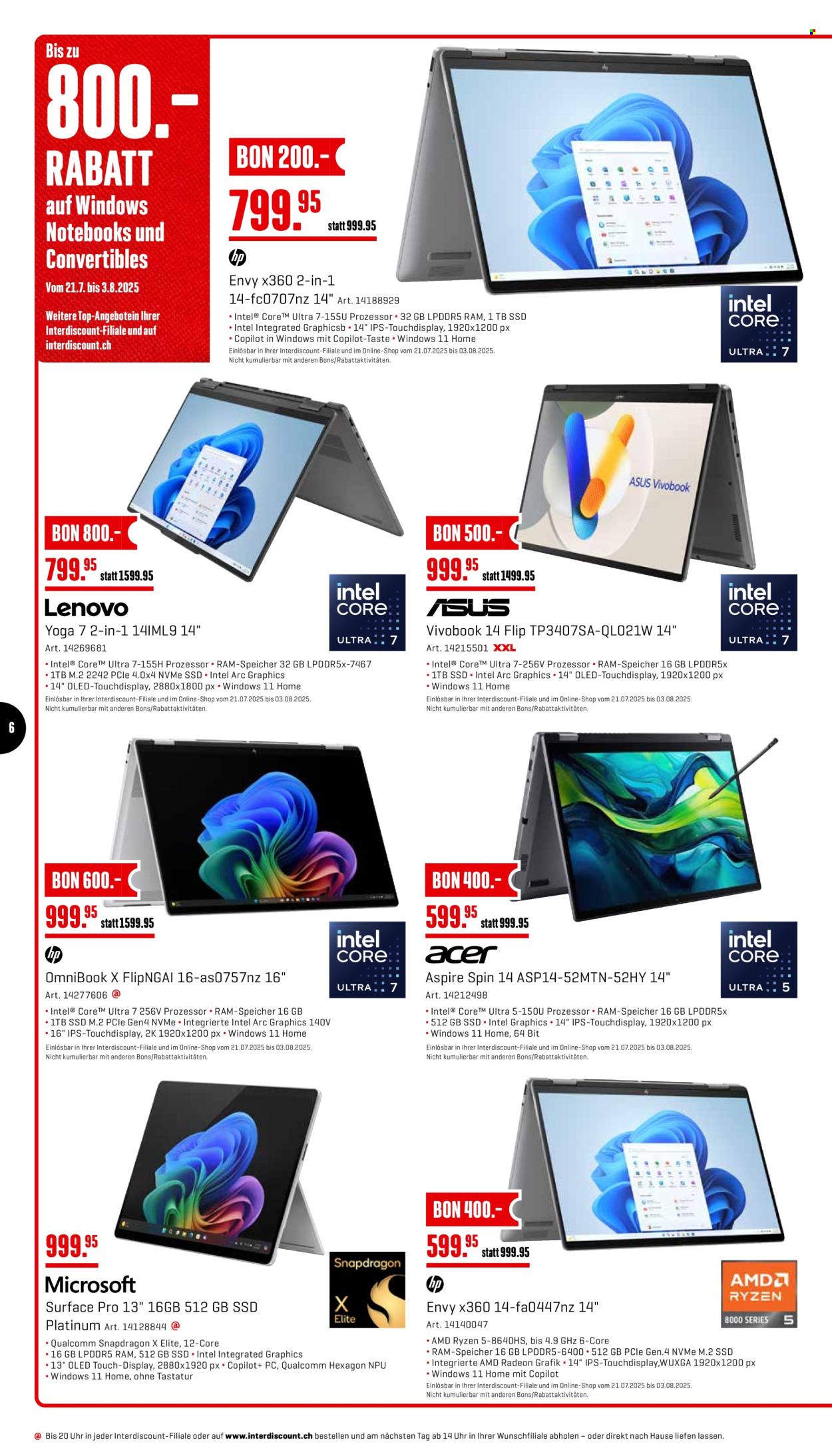 Volantino Interdiscount - 21.7.2025 - 3.8.2025. Pagina 6. Pagina 6