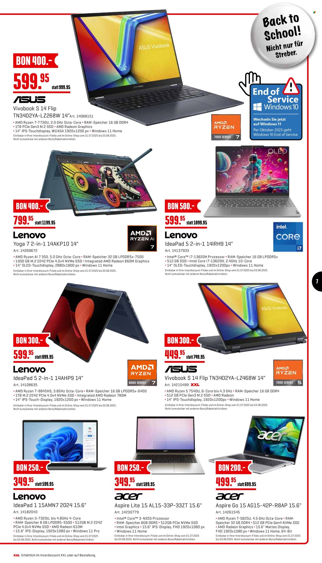 Volantino Interdiscount - 21.7.2025 - 3.8.2025. Pagina 7. Pagina 7