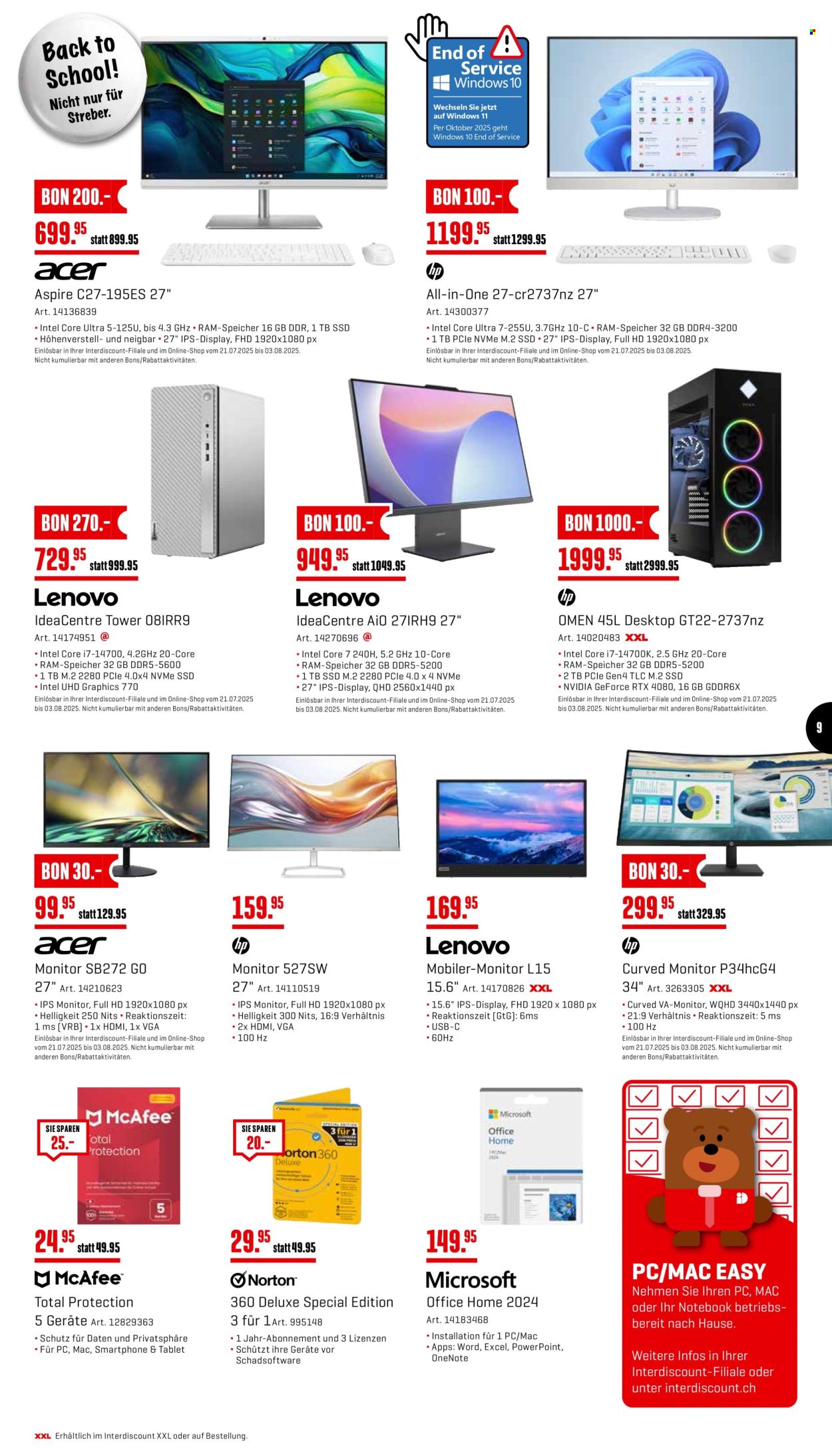 Volantino Interdiscount - 21.7.2025 - 3.8.2025. Pagina 9. Pagina 9