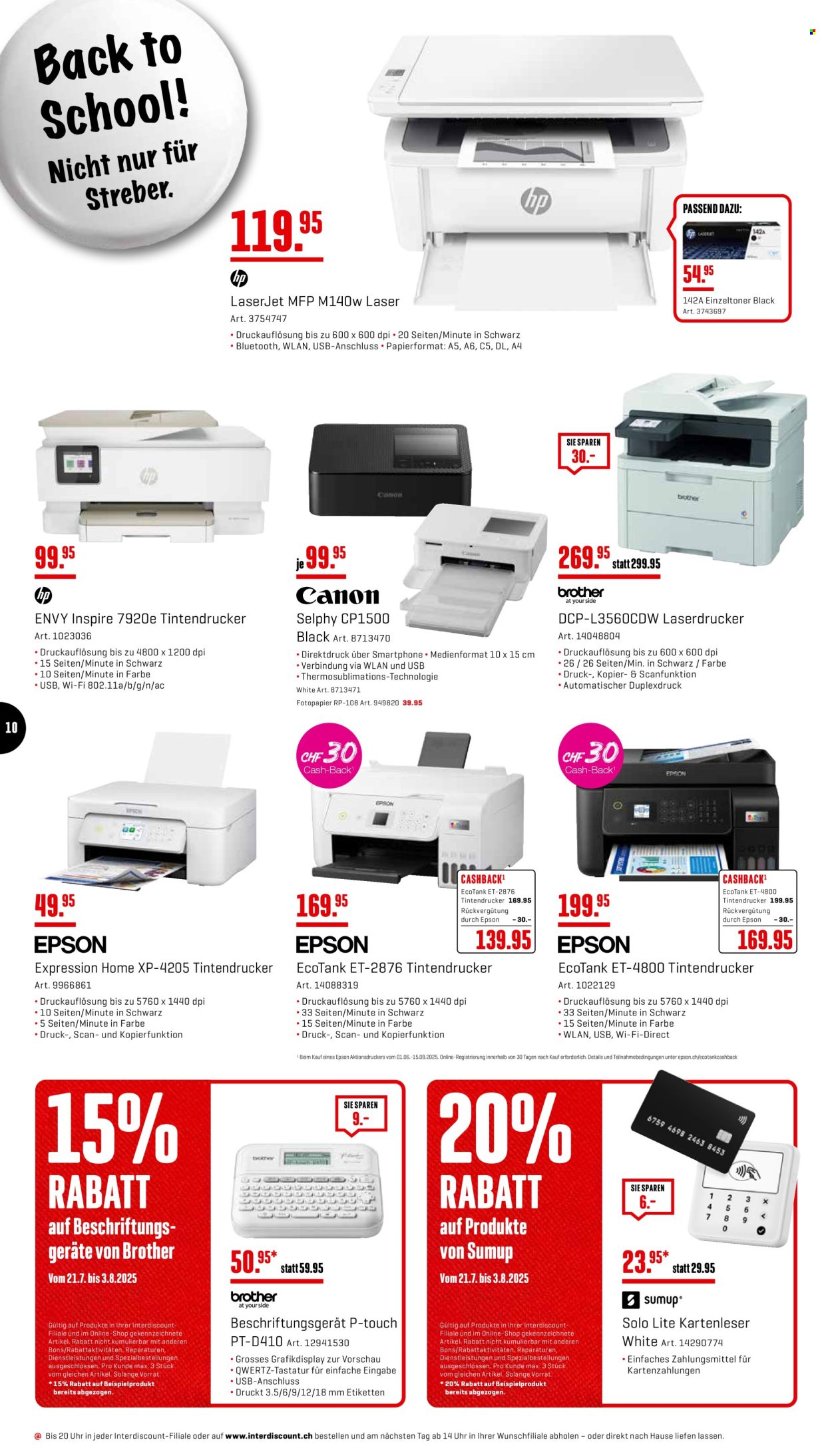 Volantino Interdiscount - 21.7.2025 - 3.8.2025. Pagina 10. Pagina 10