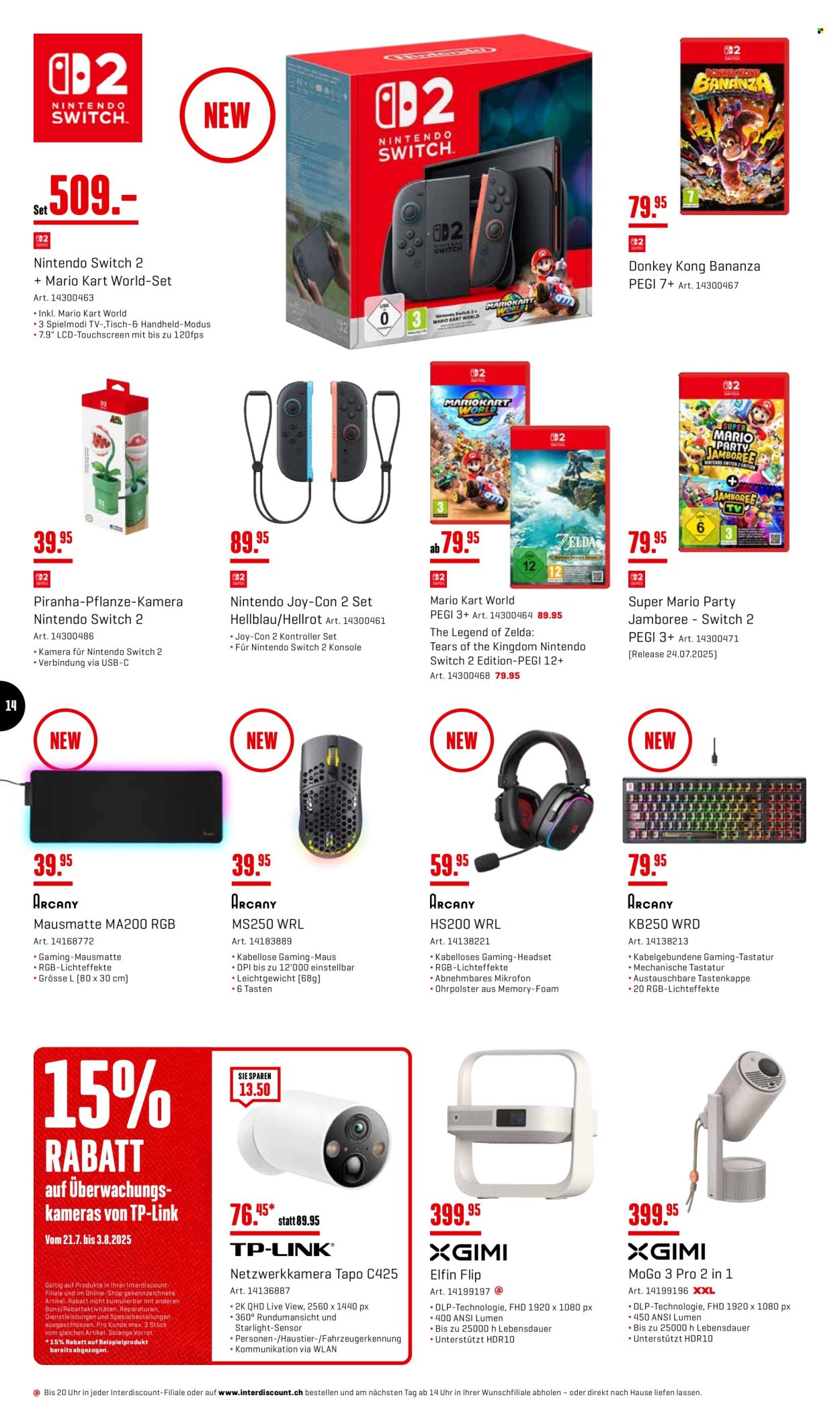 Volantino Interdiscount - 21.7.2025 - 3.8.2025. Pagina 14. Pagina 14
