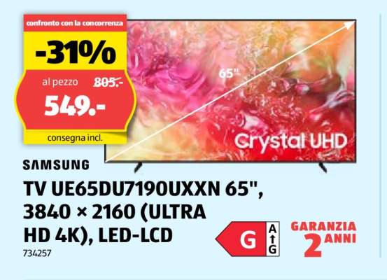 SAMSUNG TV UE65DU7190UXXN 65"