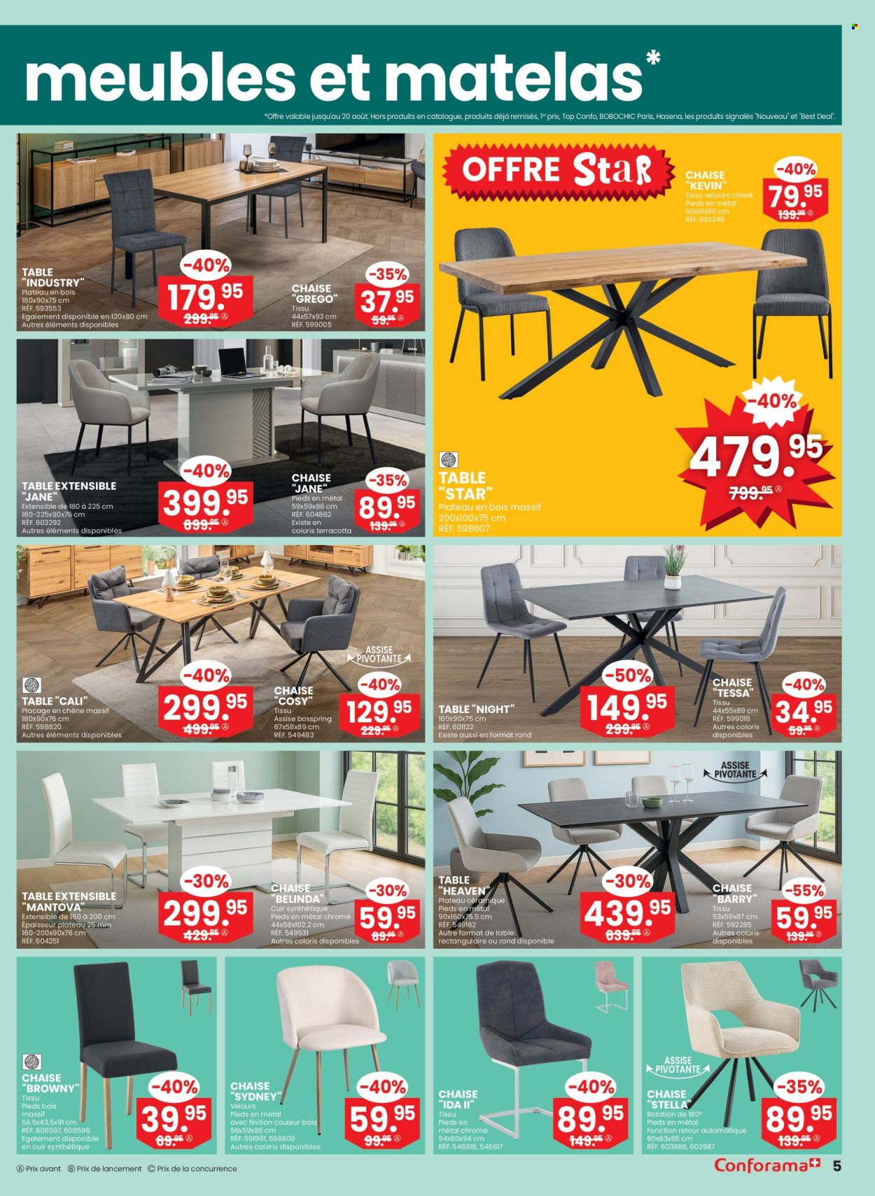 Volantino Conforama - 6.8.2025 - 26.8.2025. Pagina 5. Pagina 5