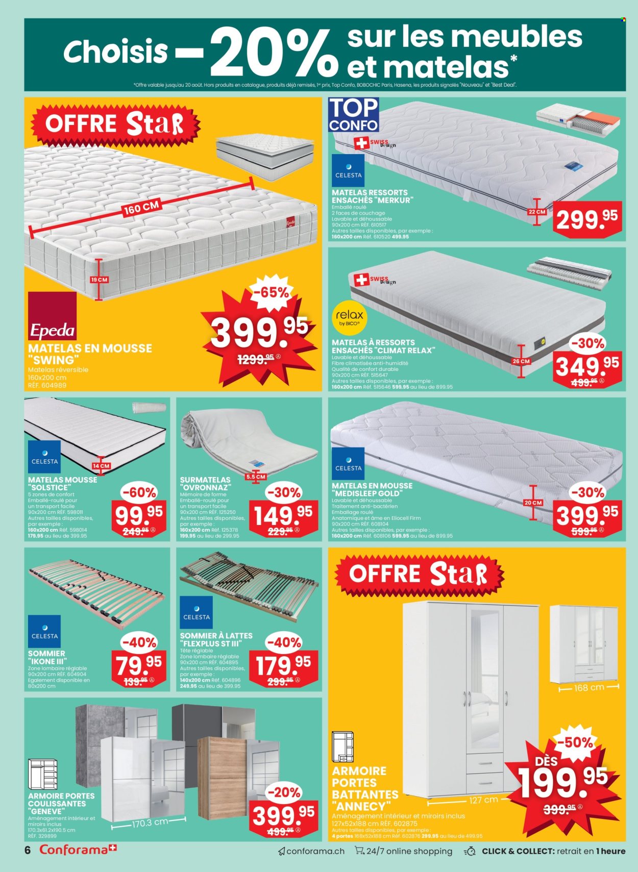 Volantino Conforama - 6.8.2025 - 26.8.2025. Pagina 6. Pagina 6