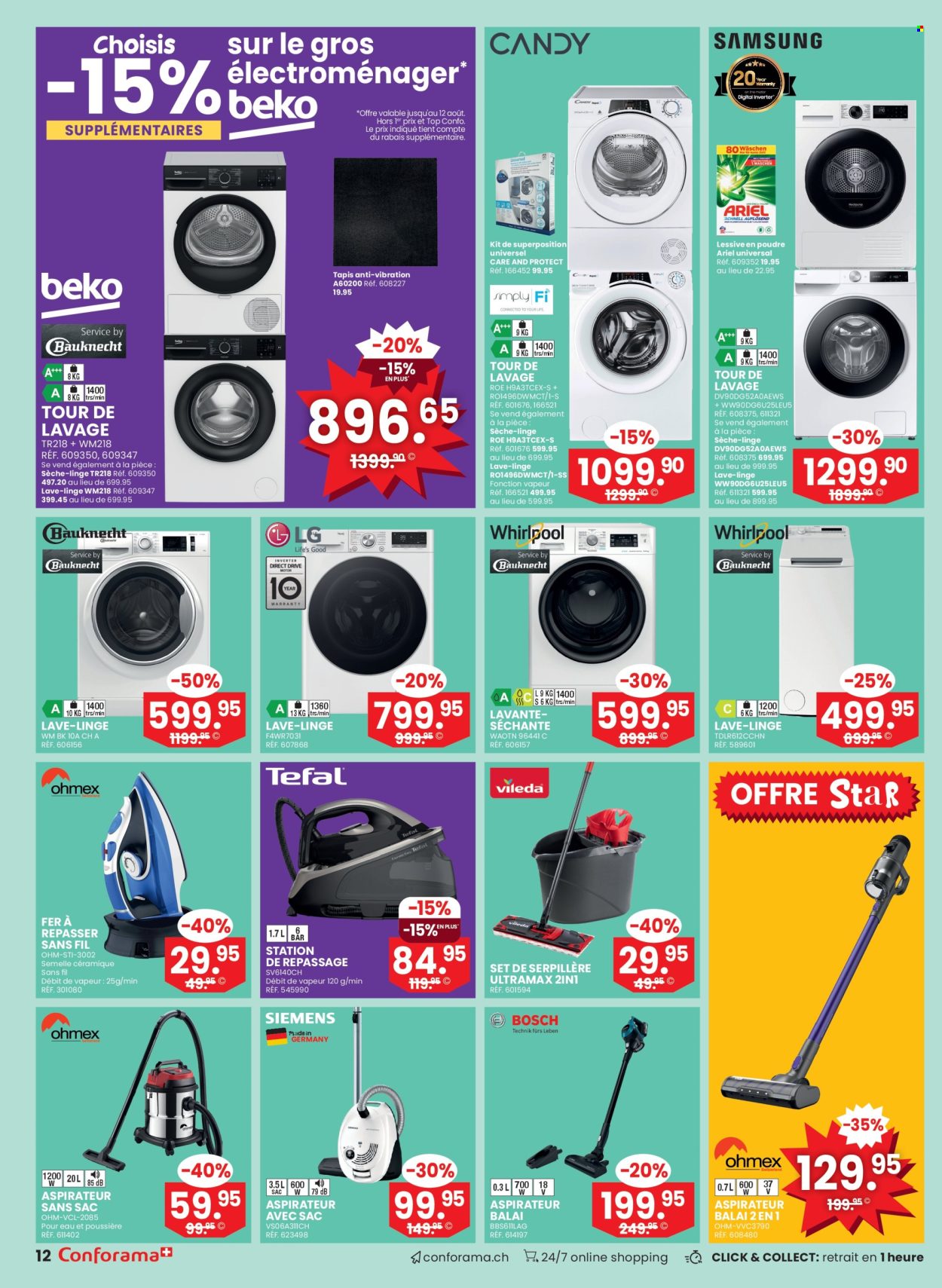 Volantino Conforama - 6.8.2025 - 26.8.2025. Pagina 12. Pagina 12