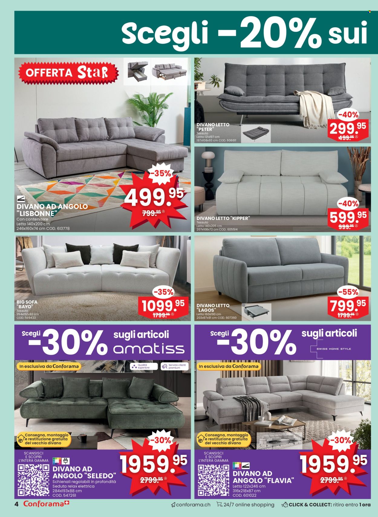 Volantino Conforama - 6.8.2025 - 26.8.2025. Pagina 4. Pagina 4