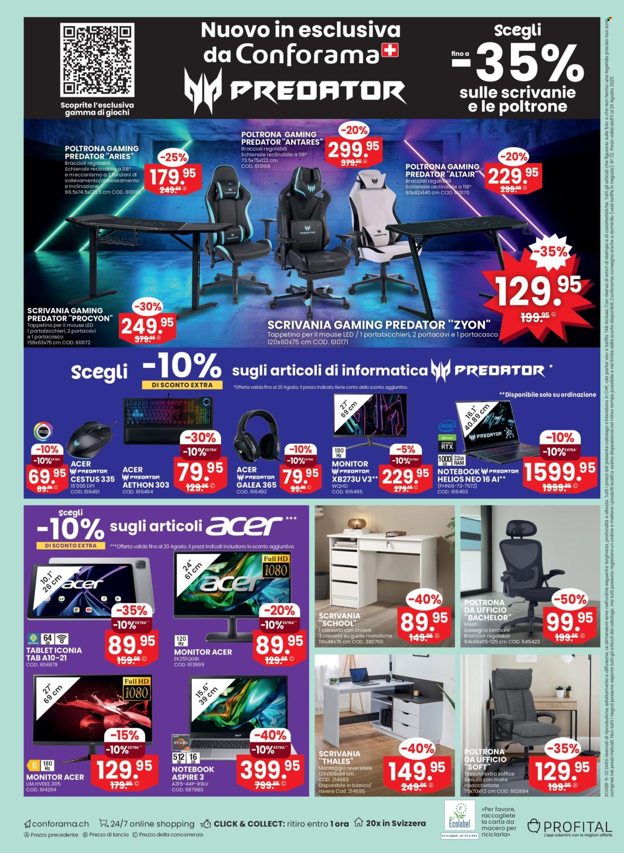 Volantino Conforama - 6.8.2025 - 26.8.2025. Pagina 16. Pagina 16