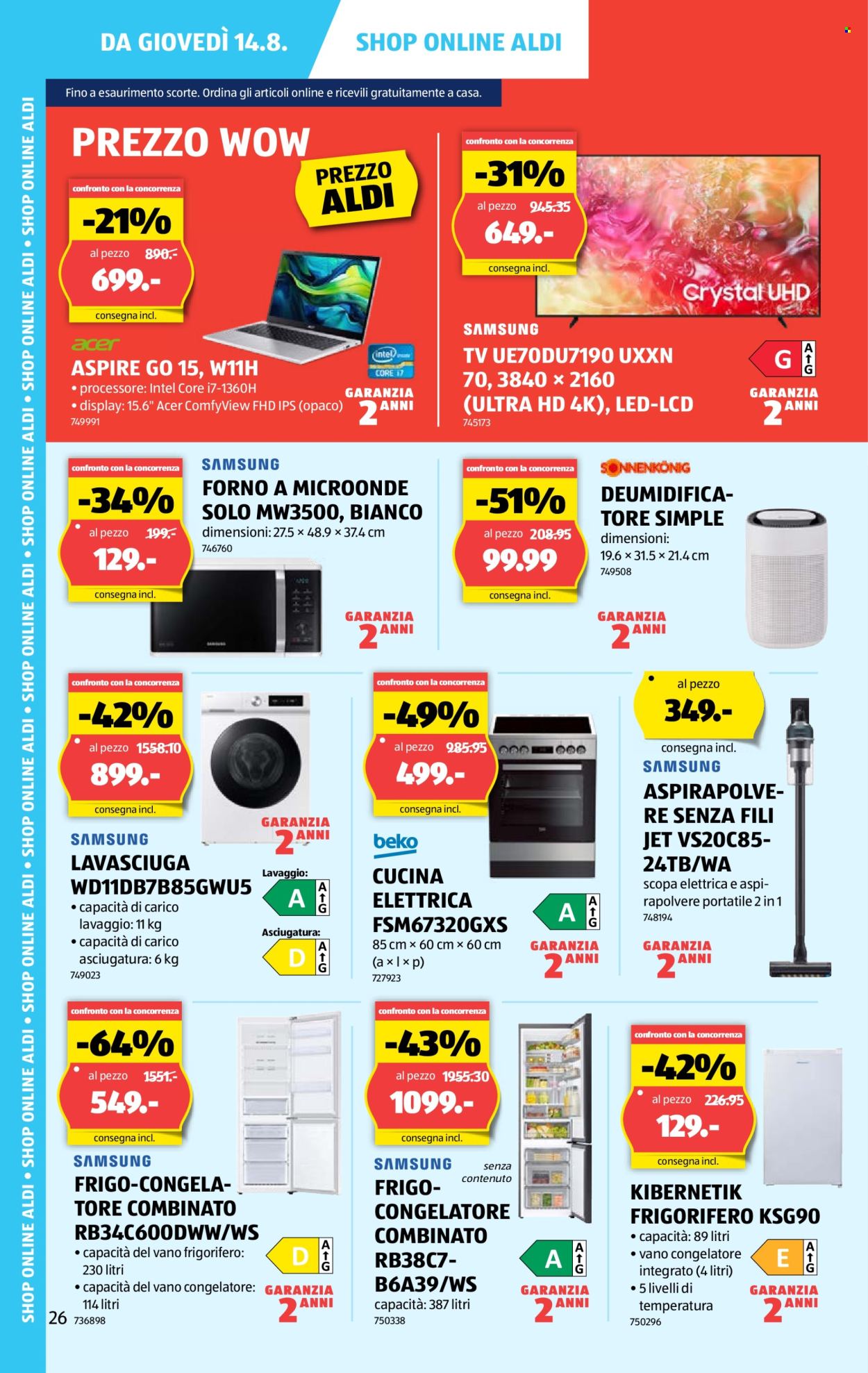 Volantino Aldi - 14.8.2025 - 20.8.2025. Pagina 26. Pagina 26