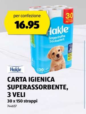 Hakle Carta Igienica Superassorbente, 3 Veli