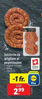 Salsiccia da grigliare al peperoncino