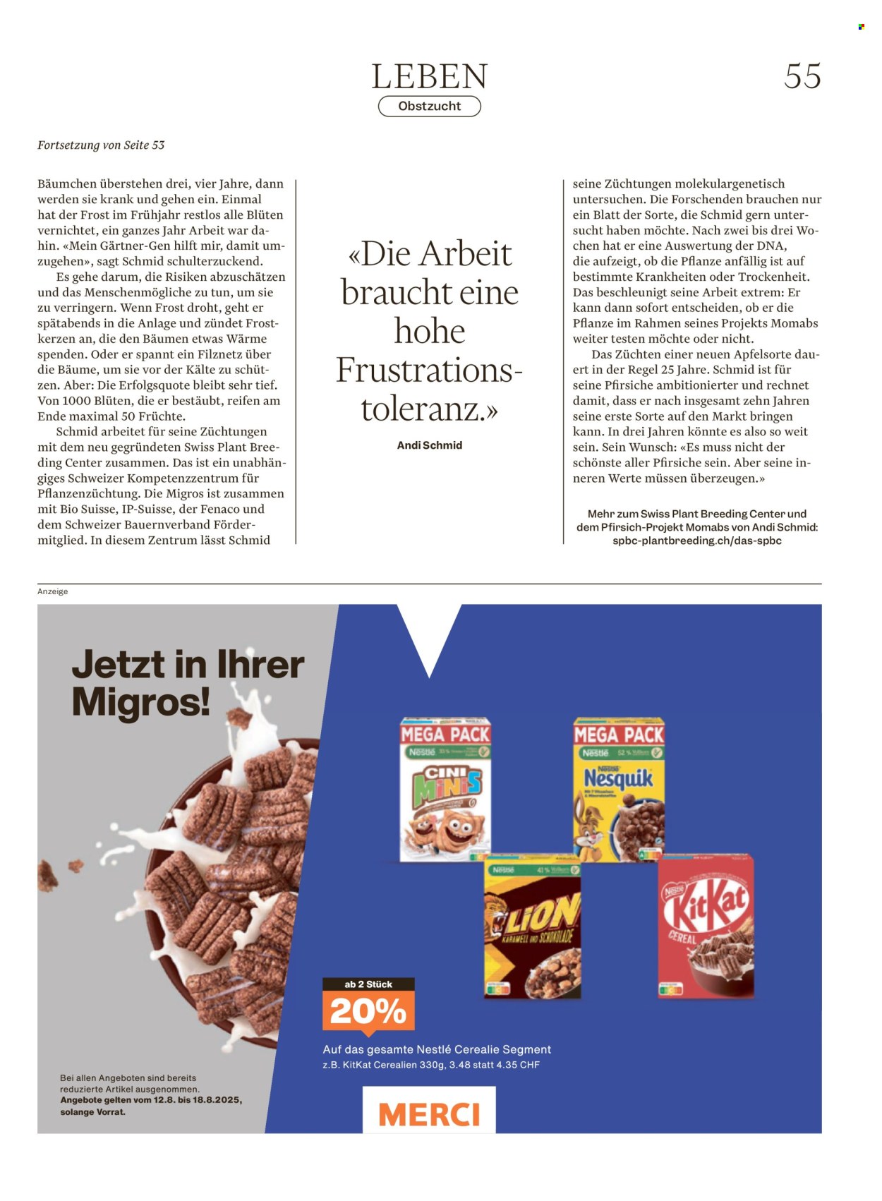 Volantino Migros - 12.8.2025 - 18.8.2025. Pagina 55. Pagina 55