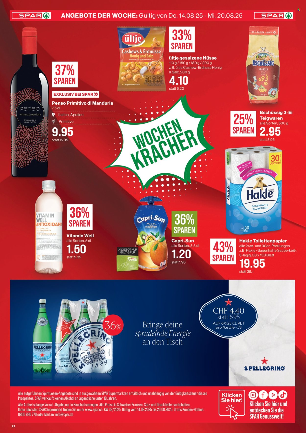 Volantino SPAR - 14.8.2025 - 20.8.2025. Pagina 22. Pagina 22