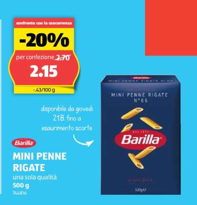 Barilla MINI PENNE RIGATE