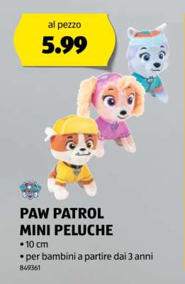 PAW PATROL MINI PELUCHE