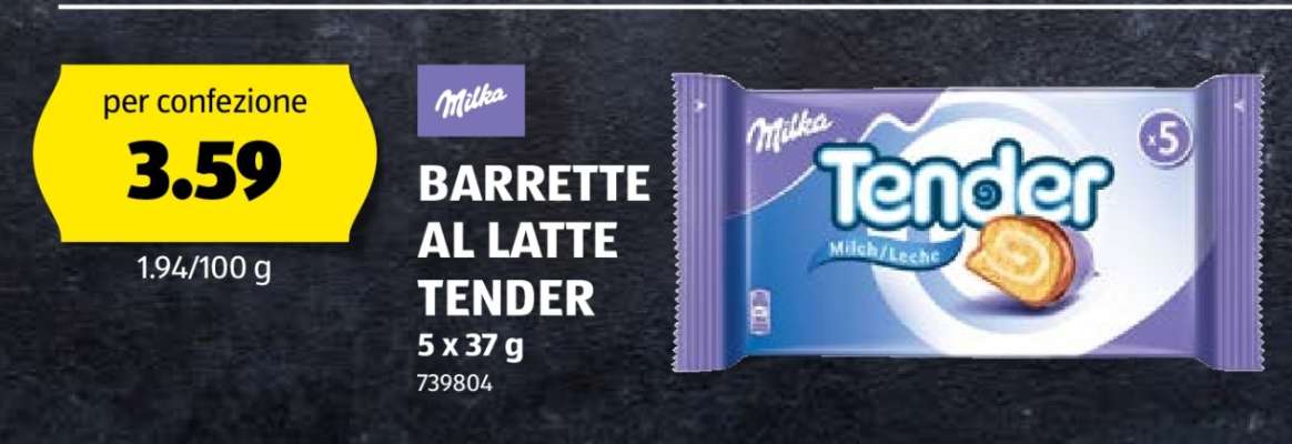 Milka Barrette al Latte Tender