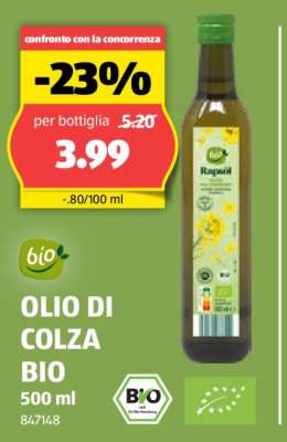 OLIO DI COLZA BIO