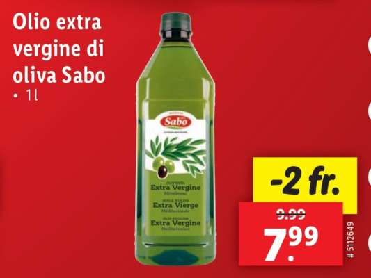 Olio extra vergine di oliva Sabo