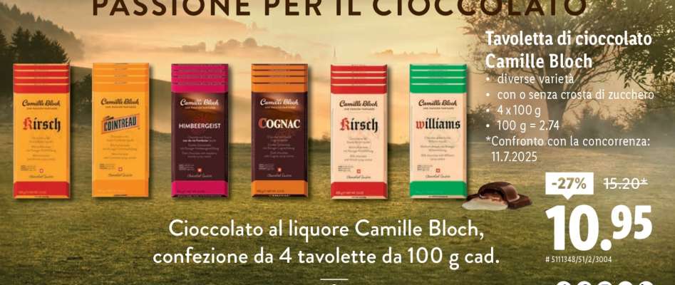 Tavoletta di cioccolato Camille Bloch
