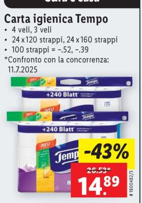 Carta igienica Tempo