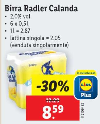 Birra Radler Calanda