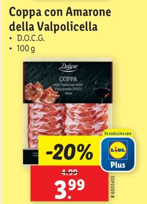 Coppa con Amarone della Valpolicella