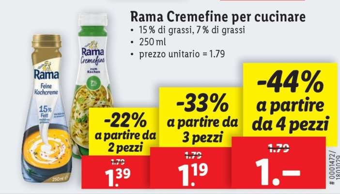 Rama Cremefine per cucinare