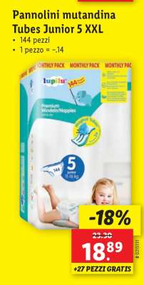 Pannolini mutandina Tubes Junior 5 XXL