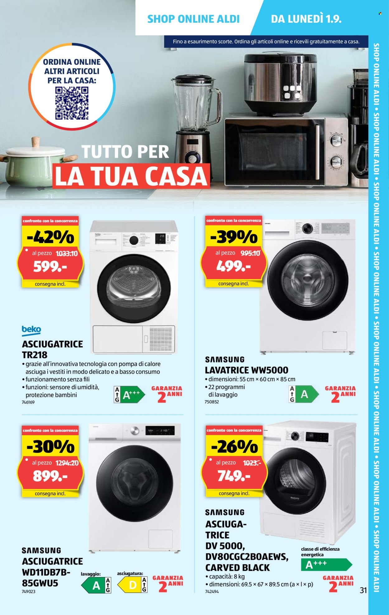 Volantino Aldi - 28.8.2025 - 3.9.2025. Pagina 31. Pagina 31