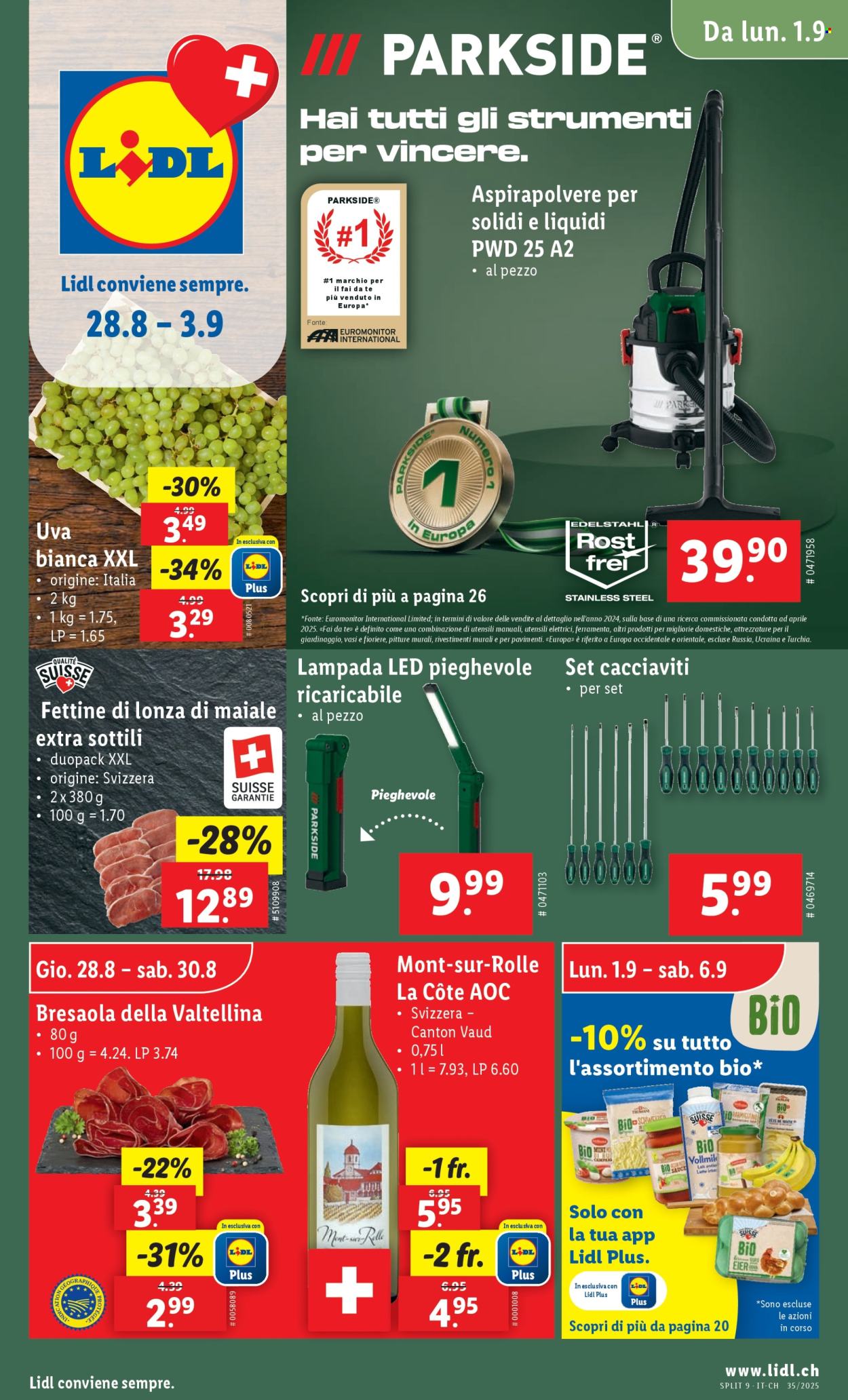 Volantino Lidl - 28.8.2025 - 3.9.2025. Pagina 1. Pagina 1