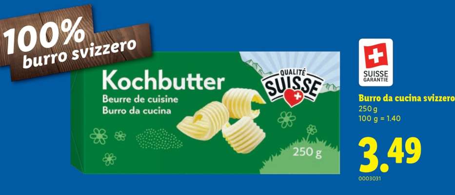 Burro da cucina svizzero