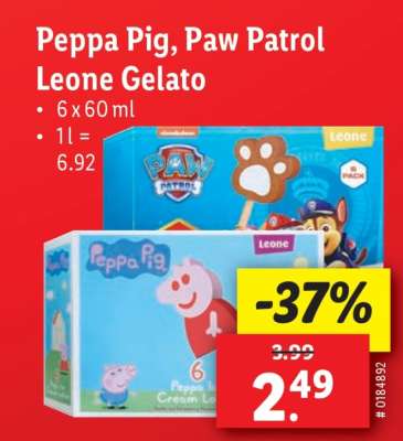 Peppa Pig, Paw Patrol Leone Gelato