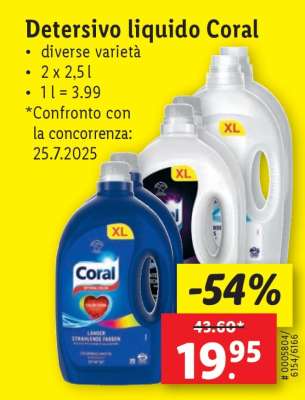 Detersivo liquido Coral