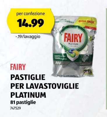 FAIRY PASTIGLIE PER LAVASTOVIGLIE PLATINUM