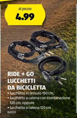 RIDE + GO LUCCHETTI DA BICICLETTA