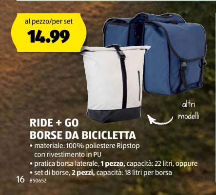 RIDE + GO BORSE DA BICICLETTA