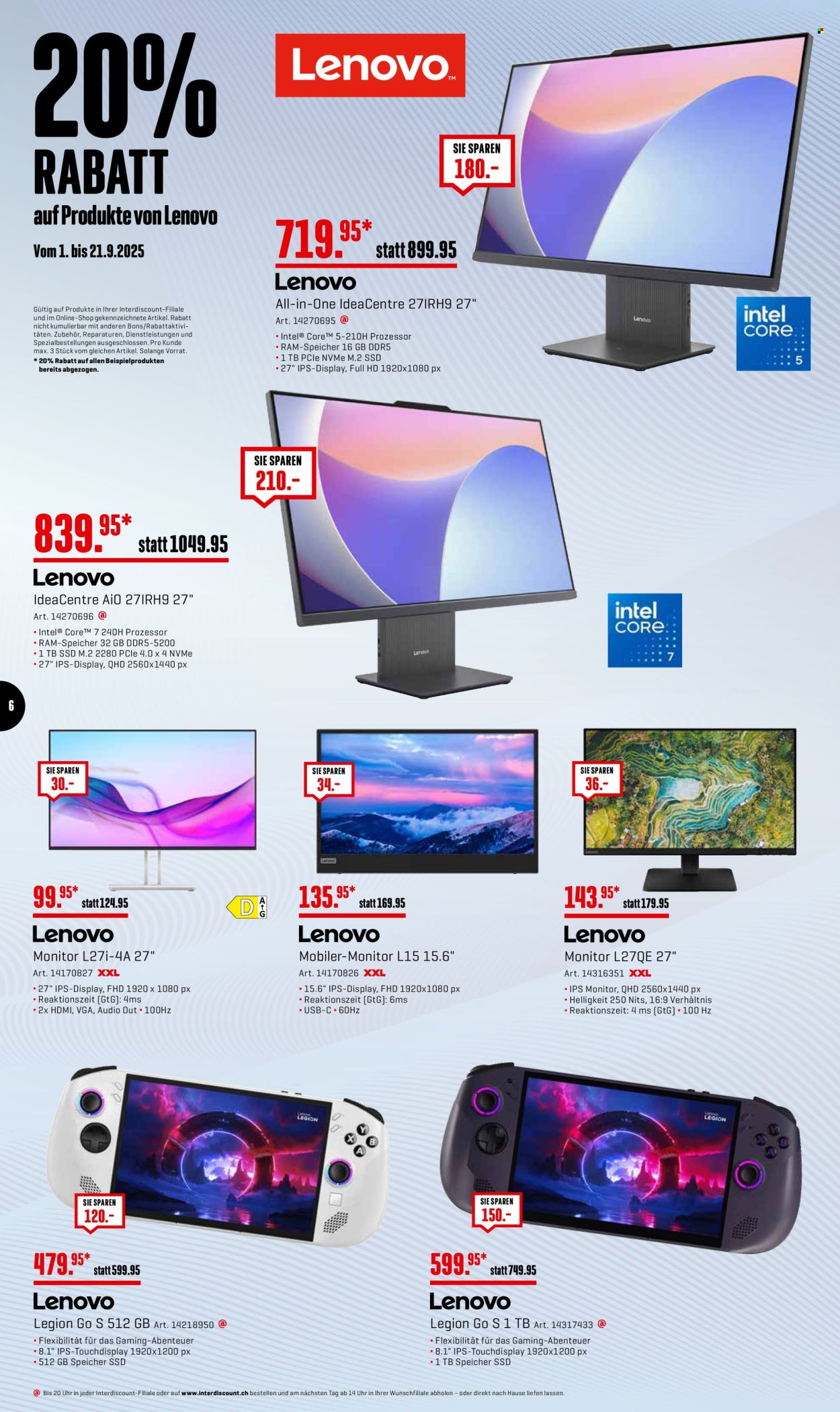 Volantino Interdiscount - 1.9.2025 - 21.9.2025. Pagina 6. Pagina 6
