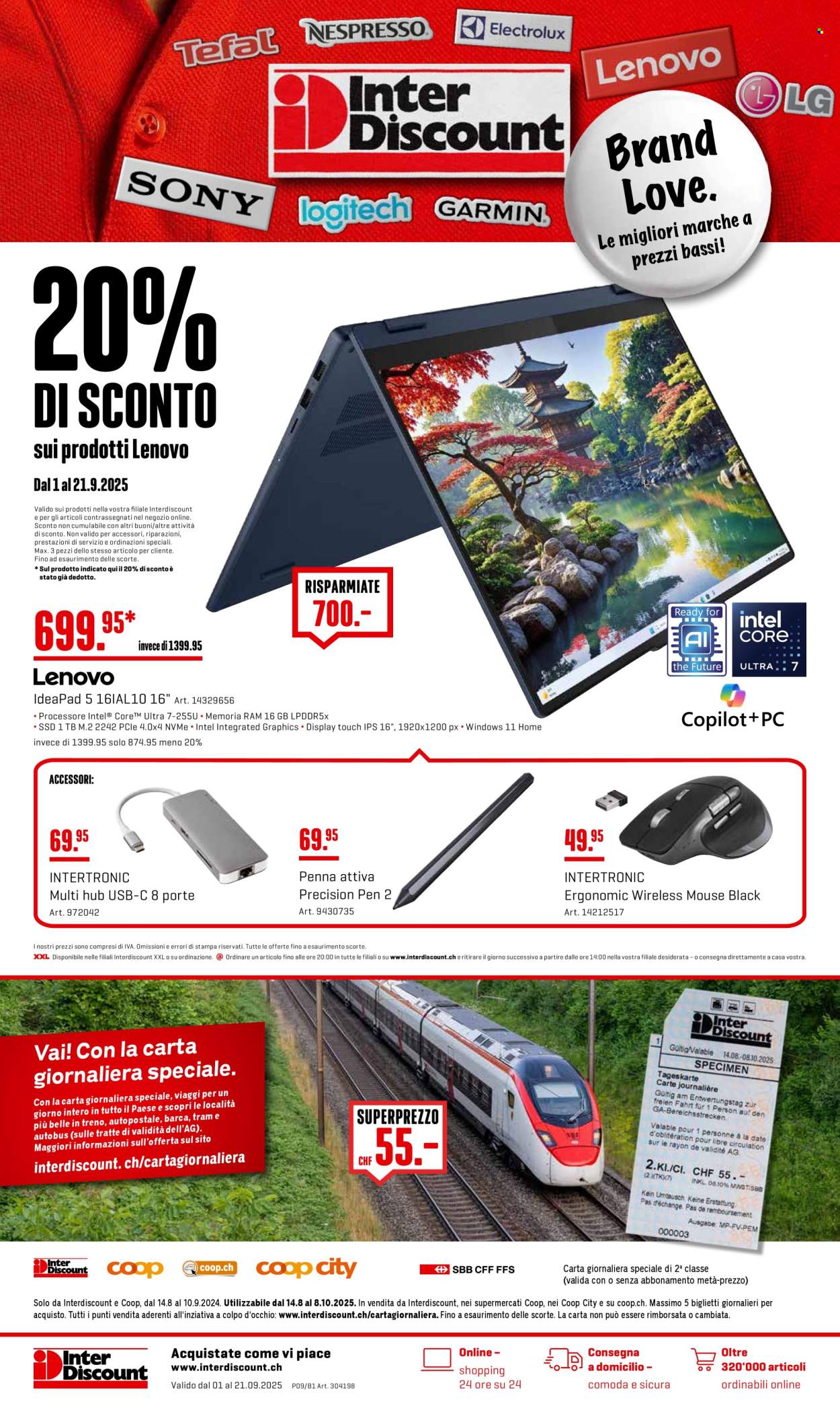 Volantino Interdiscount - 1.9.2025 - 21.9.2025. Pagina 1. Pagina 1