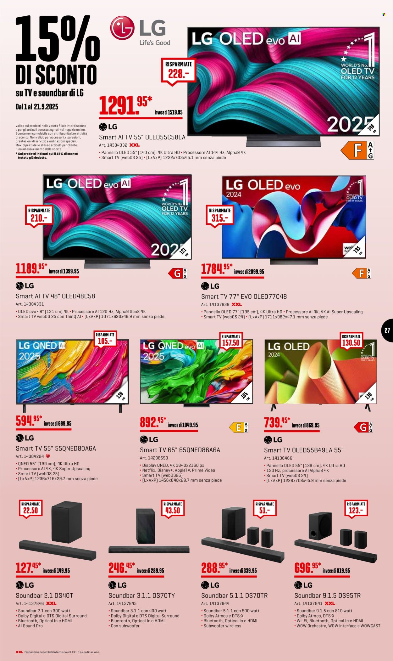 Volantino Interdiscount - 1.9.2025 - 21.9.2025. Pagina 27. Pagina 27