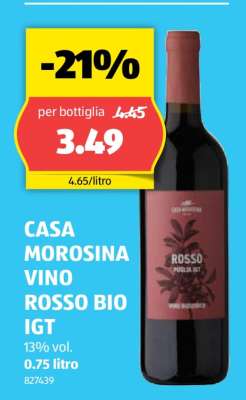 CASA MOROSINA VINO ROSSO BIO IGT