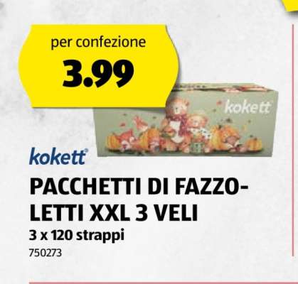 kokett PACCHETTI DI FAZZOLETTI XXL 3 VELI
