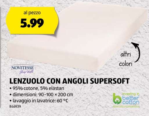 LENZUOLO CON ANGOLI SUPERSOFT