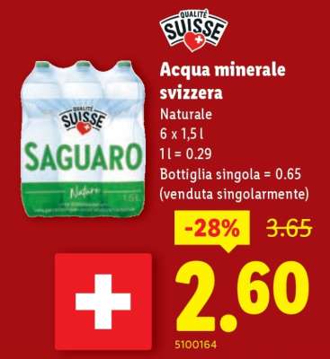Acqua minerale svizzera