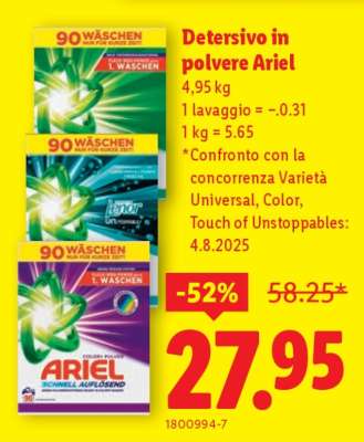 Detersivo in polvere Ariel