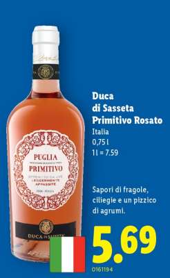 Duca di Sasseta Primitivo Rosato