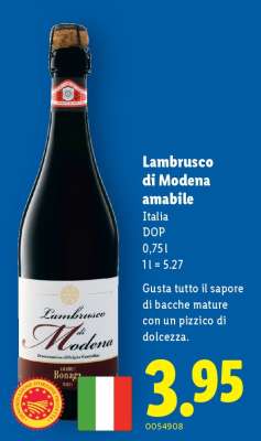 Lambrusco di Modena amabile