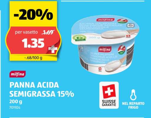 milfina PANNA ACIDA SEMIGRASSA 15%