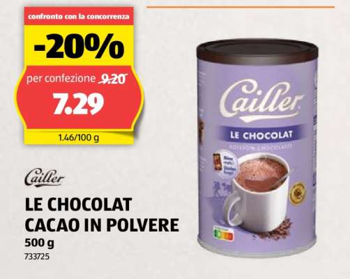 Cailler LE CHOCOLAT CACAO IN POLVERE