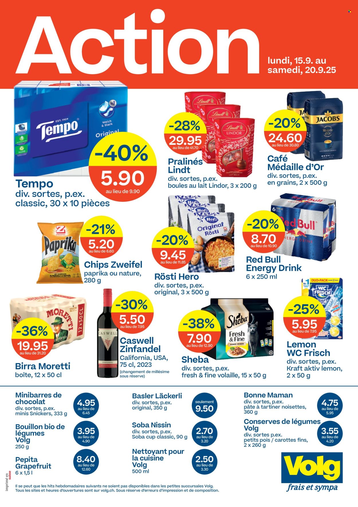 Volantino Volg - 15.9.2025 - 20.9.2025. Pagina 1. Pagina 1
