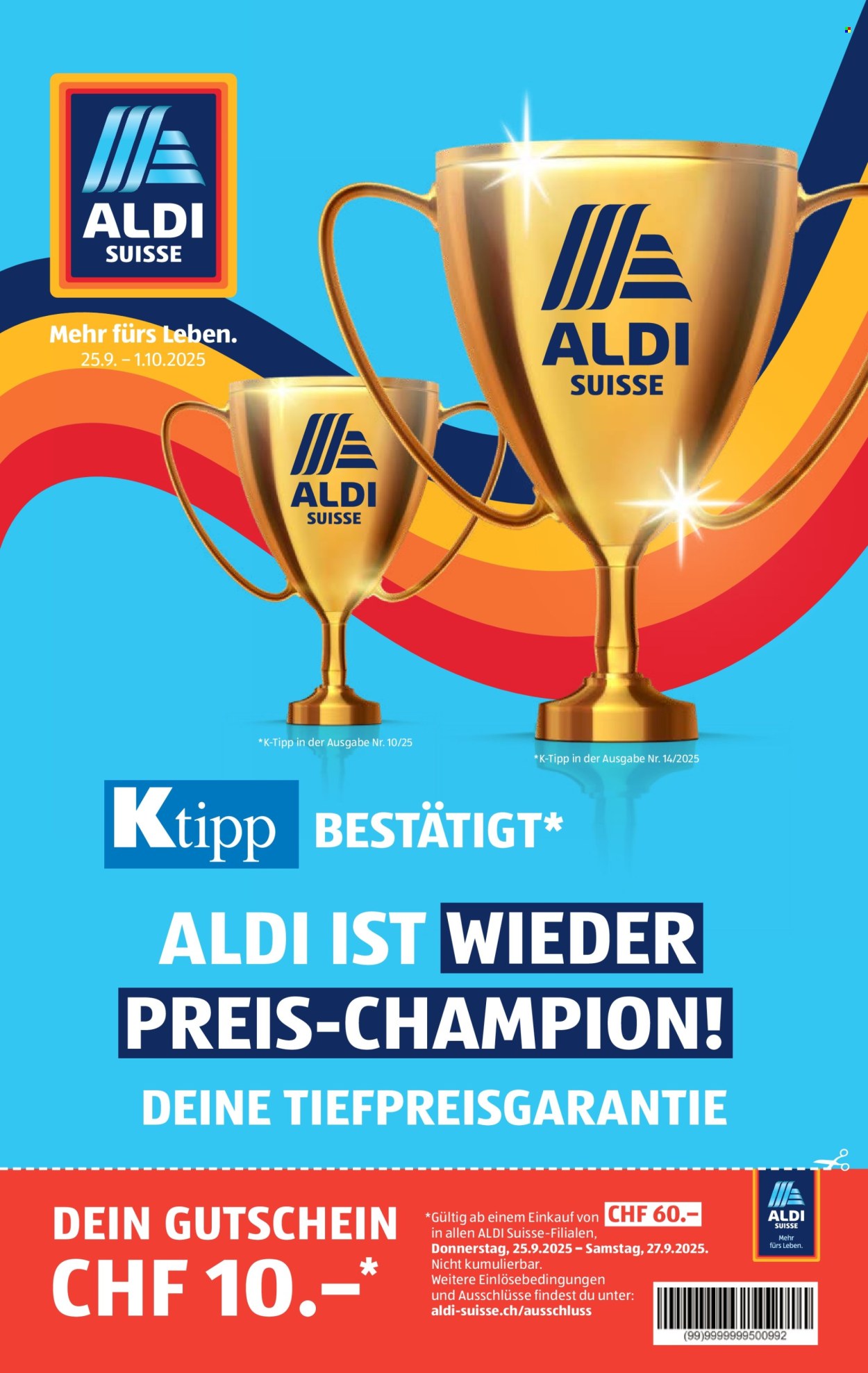 Volantino Aldi - 25.9.2025 - 1.10.2025. Pagina 1. Pagina 1